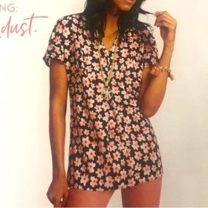 Cabi EUC Harmony floral cherry blossom blouse size L